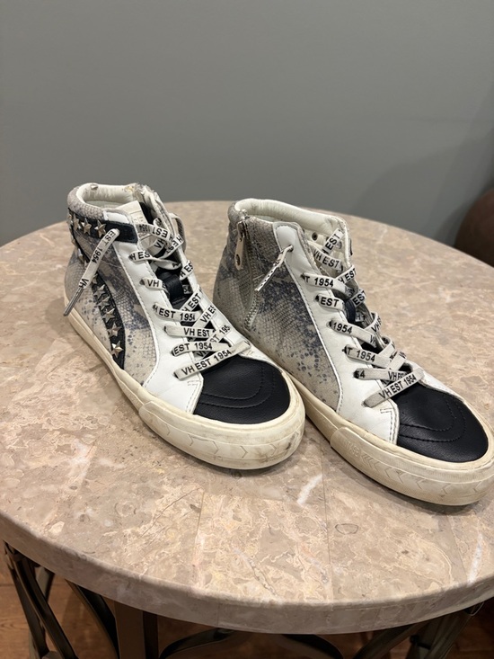 Vintage Havana Shoes - Vintage Havana High-Top Sneakers in White and Black